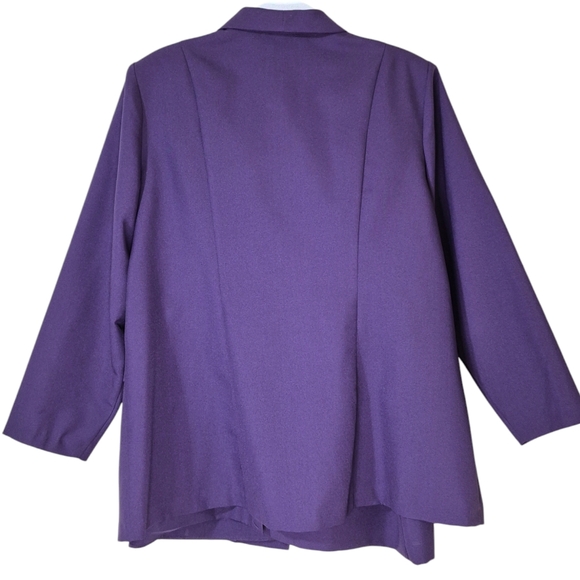 Allison Woods Vintage Blazer & Skirt 2pc Set In Dark Purple - Picture 3 of 7